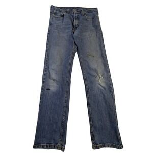 Levi's 505 Straight Leg‎ Jeans – 32x32 Blue Wash Distressed READ